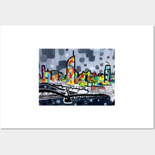 Beautiful Bright Brisbane City - Cityscape Art Posters and Art